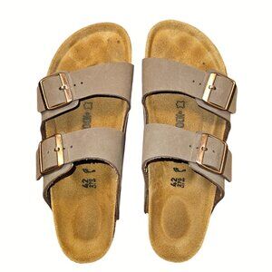 Birkenstock Arizona Taupe Suede Two Strap Sandals EU 42 US Mens 9 Womens 11